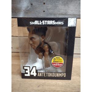 NEW Giannis Antetokounmpo #34 Bucks Dark Jersey 6 inch NBA smALL-STARS Minis